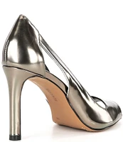 Vince Camuto Lizanie Metallic Leather Peep Toe Dress Pumps