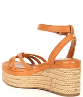 Vince Camuto Loressa Knotted Leather Espadrille Wedge Sandals