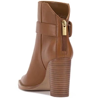 Vince Camuto Lorree Leather Buckled Strap Heeled Booties