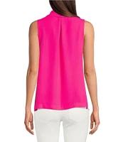 Vince Camuto Luxe Crepe de Chine Sleeveless Cowl Neck Tank Top