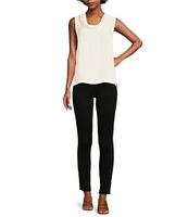 Vince Camuto Luxe Crepe de Chine Sleeveless Cowl Neck Tank Top