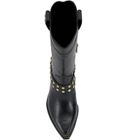 Vince Camuto Merissa Leather Studded Strap Western Mid Boots