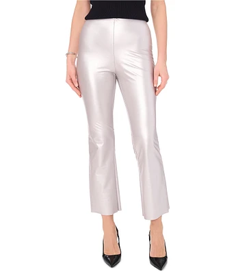 Vince Camuto Metallic Coated Flare Leg High Rise Ankle Length Pant