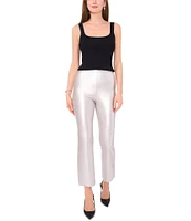 Vince Camuto Metallic Coated Flare Leg High Rise Ankle Length Pant