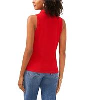 Vince Camuto Mock Neck Sleeveless Mesh Top