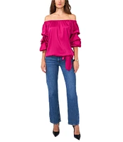 Vince Camuto Off The Shoulder 3/4 Ruffle Sleeve Blouse