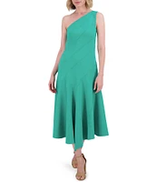 Vince Camuto One Shoulder Fit and Flare Midi Dress