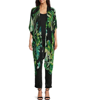 Vince Camuto Oversized Palm Print Topper