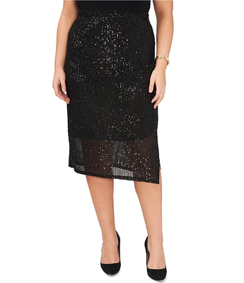 Vince Camuto Pencil Sequin Midi Skirt