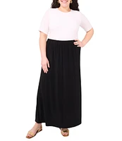 Vince Camuto Plus Size A-Line Pull-On Maxi Skirt