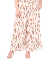Vince Camuto Plus Size Coordinating Tie Front Wide Leg Pull-On Pants