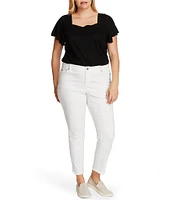 Vince Camuto Plus Size Frayed Hem Skinny Ankle Jeans
