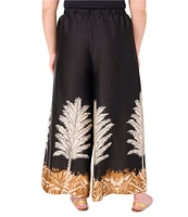 Vince Camuto Plus Size Leaf Printed Wide Leg Coordinating Pants