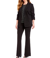 Vince Camuto Plus Size Ruched Sleeve Blazer