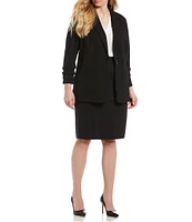 Vince Camuto Plus Size Ruched Sleeve Blazer