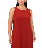 Vince Camuto Plus Size Sleeveless Crew Neck Keyhole Back Knit Maxi Dress