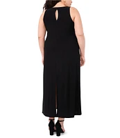 Vince Camuto Plus Size Sleeveless Crew Neck Keyhole Back Knit Maxi Dress