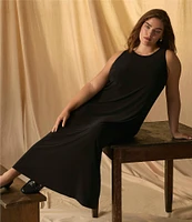 Vince Camuto Plus Size Sleeveless Crew Neck Keyhole Back Knit Maxi Dress