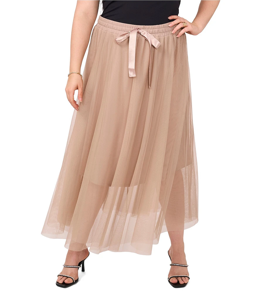 Vince Camuto Plus Size Tulle Front Tie Skirt