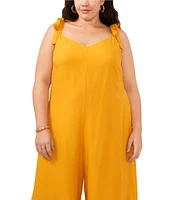 Vince Camuto Plus Size V Neck Sleeveless Jumpsuit