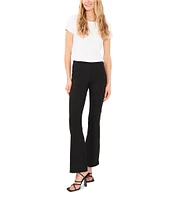 Vince Camuto Ponte High Rise Pull-On Flat Front Flare Leggings