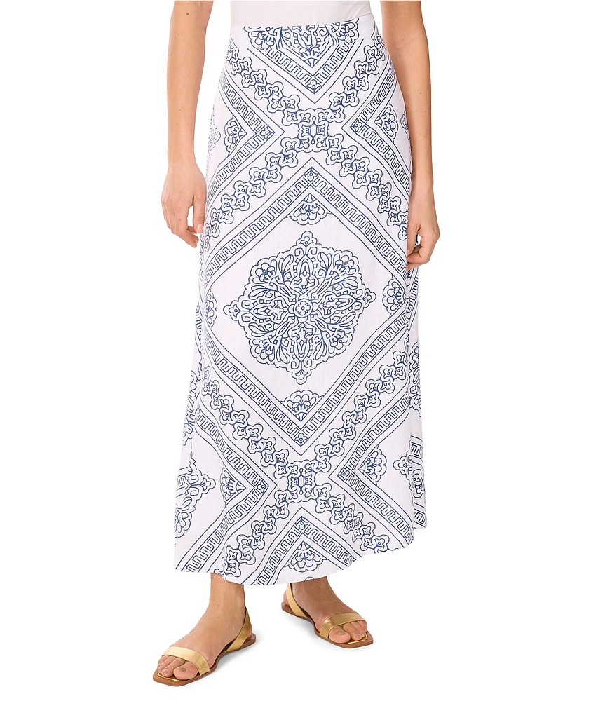 Vince Camuto Printed A Line Maxi Skirt