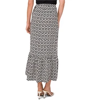 Vince Camuto Printed Midi A-Line Skirt