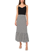 Vince Camuto Printed Midi A-Line Skirt