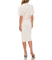 Vince Camuto Pull-On Pencil Midi Skirt