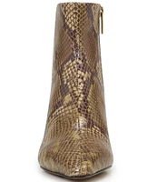 Vince Camuto Quinley Snake Print Ankle Boots