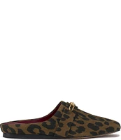 Vince Camuto Rechell Animal Print Flat Suede Mules