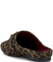 Vince Camuto Rechell Animal Print Flat Suede Mules