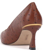 Vince Camuto Sabrily Ostrich Embossed Leather Pumps