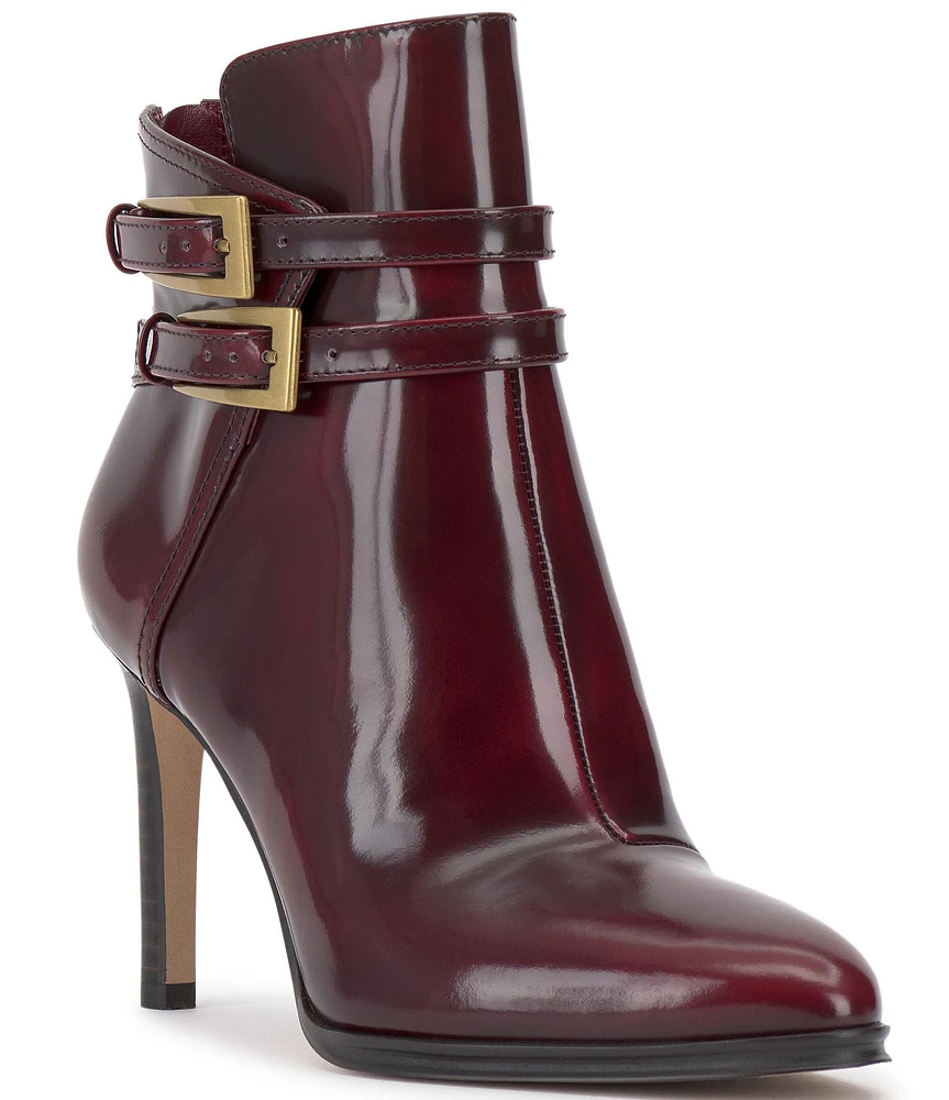 Vince Camuto Sahra Double Buckle Leather Booties