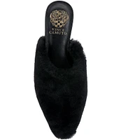 Vince Camuto Samara Shearling Slip On Flat Mules