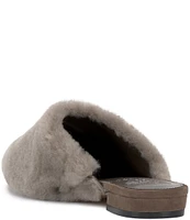 Vince Camuto Samara Shearling Slip On Flat Mules