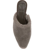 Vince Camuto Samara Shearling Slip On Flat Mules