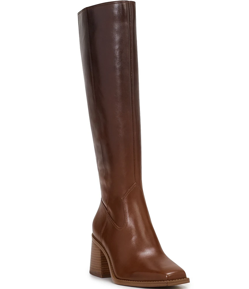 Vince Camuto Sangeti Leather Square Toe Tall Boots