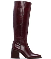 Vince Camuto Sangeti Leather Square Toe Tall Boots