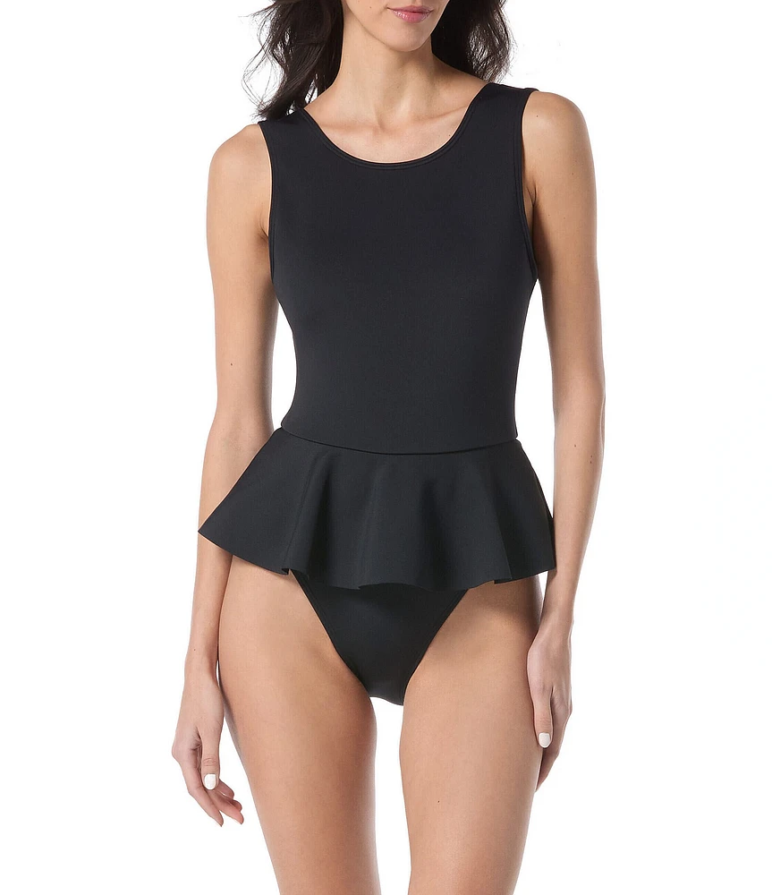 Vince Camuto Scuba High Neck Skirted One Piece Swimsuit