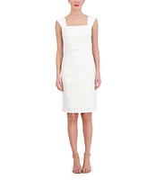Vince Camuto Scuba Knit Square Neck Sleeveless Bodycon Dress
