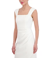 Vince Camuto Scuba Knit Square Neck Sleeveless Bodycon Dress