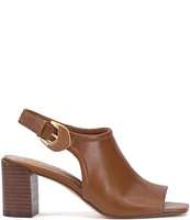 Vince Camuto Shoban Leather Block Heel Buckle Sandals