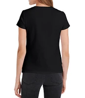 Vince Camuto Short Sleeve Crew Neck Knit Tee Shirt