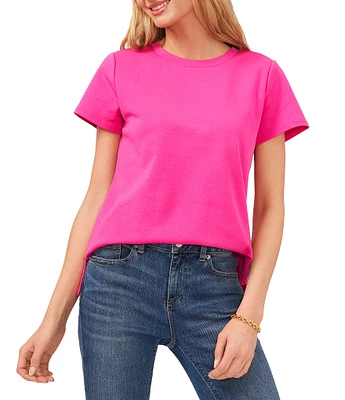 Vince Camuto Short Sleeve Crew Neck Knit Tee Shirt