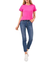 Vince Camuto Short Sleeve Crew Neck Knit Tee Shirt