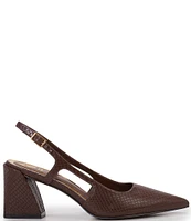 Vince Camuto Sindree Snaked Leather Slingback Pumps