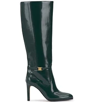 Vince Camuto Skylie Glossy Leather Tall Boots