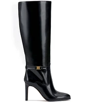 Vince Camuto Skylie Glossy Leather Tall Boots