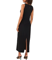 Vince Camuto Sleeveless Keyhole Back Jewel Neck A-Line Maxi Dress